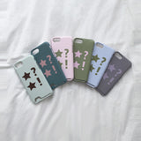 Polka Dot Star Til Blue Turquoise Card wallet Glossy Hard Case
