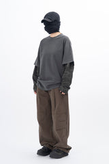 Eco Knee Incision カーブワイドパンツ