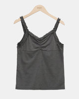 Broyen Dot Frill Sleeveless Top