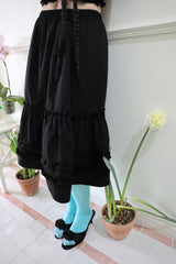 Shirring cancan midi skirt (2color)