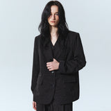 TAILORED STRIPE SINGLE JACKET_NAVY