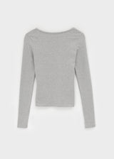 [B-BASIC] ソフトフリースUネック長袖Tシャツ (2SIZE)