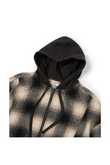 OMBRE HOOD CHECK JACKET (BLACK)