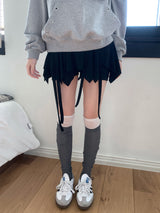 Nasty Unbalanced Shirring Skirt Leggings