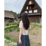 マッシュルームチェックスカート