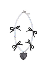 Aurora Black Ribbon Necklace