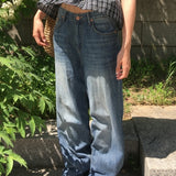 ヒディッシュサマーワイドデニムパンツジーンズ 1Color