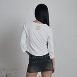 C 90S LINE V-NECK T-SHIRT_WHITE