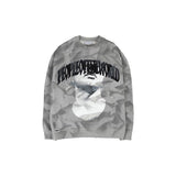 ダメージオーバースウェットシャツ (GRAY)