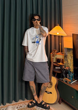 [ VirStyle Original ] INKKI Canvas Carpenter Shorts 4COLOR
