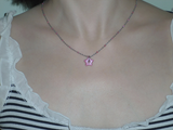 gleaming tiny star necklace [pink]