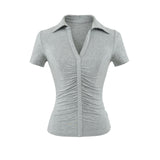 Evara Front Shirring T-shirt