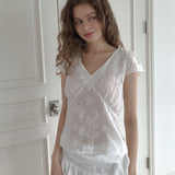 Jacquard floral blouse 