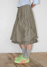 CARGO BALLOON MIDI SKIRT