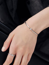 26SS★ [Premium Plating] H-Link AB(W) Single-Line Pave Bangle