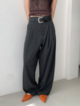 STRIPE TWILL BALLOON SLACKS (2C)