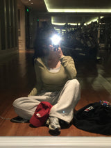 [Bellide made] Maiden Square Neck Long Sleeve T-shirt