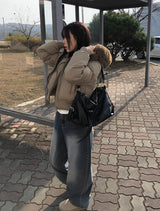 ヘアファーフードショートパディング