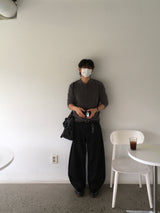 Rust Henry Neck Long Sleeve Knit 2C