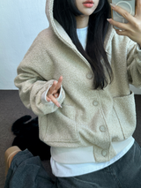 TERRY SHEEP🐑☁🤎HOODIE CARDIGAN JACKET 🤎💛🖤3COLOR