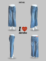 ローセミロングデニムパンツ