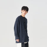 TopBasics カラースリムストライプ長袖Tシャツ