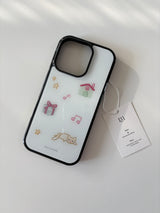 ラブキャットフォンケース (white)