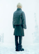 Detachable Muffler Down Jacket / Charcoal