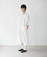 [DOJINOI] リネンボリュームパンツ ホワイト