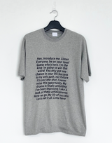 スクエアフレームレタリング半袖Tシャツ