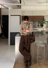 Glass Pigment Basic Cotton Shirt