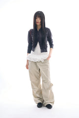 Oasis loose parachute pants