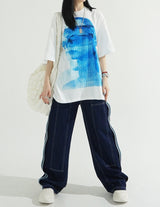 [BELT SET] Rope Line Denim Pants