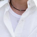 GLITTER NECKLACE BLACK