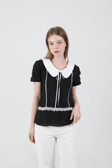 collar point blouse