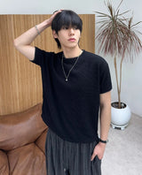 [1+1] レトン ステッチ マッスル ニット ショートスリーブ Tシャツ