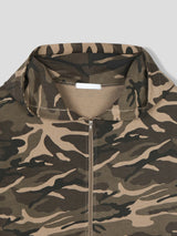 Camo Single Zip Hoodie