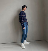 +5cm Middle Washing Dis Denim Pants (6141)