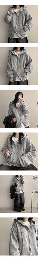 Ronte Basic Two-Way Over Hood Zip-Up