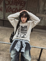 Route Print Overfit Knit