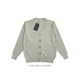 [UNISEX] Vネックオーバーフィットロングスリーブニットカーディガン