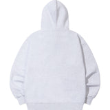 'Paw Wow Cat' Hoodie White Melange