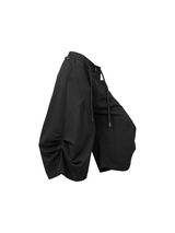 RELABEL (Dream Bud) Tencel Acetate Balloon-Pleated Deconstructed Cropped Casual Trousers