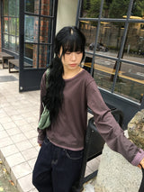 [BAONHAUS] ルーヴェン ストライプ カラーマッチング ロングスリーブ Tシャツ