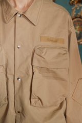 POCKET ARGYLE SHORT JACKET / BEIGE