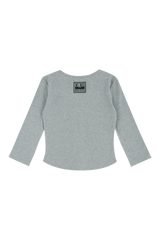 C 90S ラインVネックTシャツ_グレー
