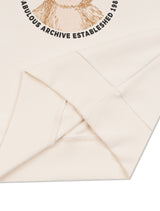 Women's Regular Fit Bear Friends Cropped Sweatshirt Cream (FCF1TS202W)