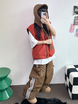 TRACK CARGO STRING PADDING PANTS ❤🖤🤎💚💙5COLOR