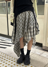 RAW CHECK SKIRT
