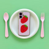 SUMMER STRAWBERRY Silver Epoxy Case
